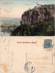 Tetschen-Bodenbach Decín Stadt - Restaurant Schäferwand coloriert 1905 - Picture 1 of 3