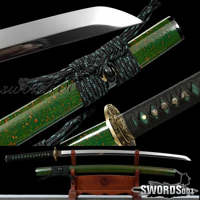 ESPADA KATANA SAMURAI JAPONESA ACERO T10 PULIDO A MANO SUPERFICIE ESPEJO ESPIGA COMPLETA Foto 1 de 4