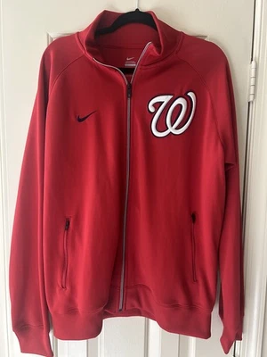 Nike Washington Nationals Light Weight Jacket Mens Large , Red Zip MLB Baseball - Image 1 of 4