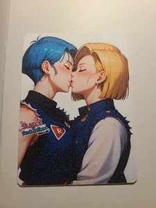 Dragon Ball Bulma and Android 18 Custom Anime Waifu Trading Cards - Picture 1 of 1