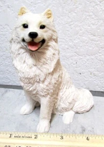 Figura de resina Castagna Italia 1997 perro samoyedo figura estatua, hermosa decoración - Imagen 1 de 5