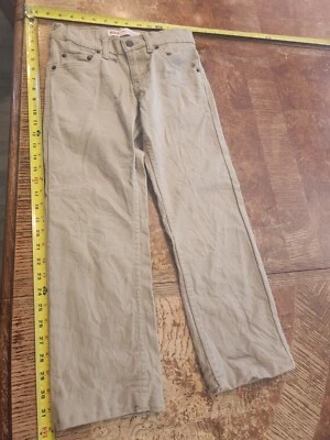 Levis boys jeans 514 Size 10 Reg 25 x 22 Tan Color Cropped #S134 *  - Image 1 of 4