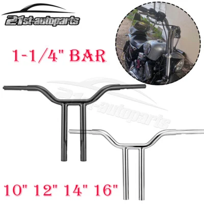 10" 12" 14" 16" MX-T Bars Handlebar For Harley Softail Sportster Dyna Wide Glide - Image 1 of 4