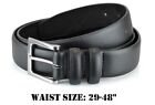 Mens Black PU Leather Belts Pin Buckle Jeans Trousers Chinos S M L XL XXL +Size