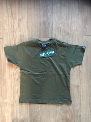MIL-COM 5x Brand new children's olive t shirts, size 3-4 years old
