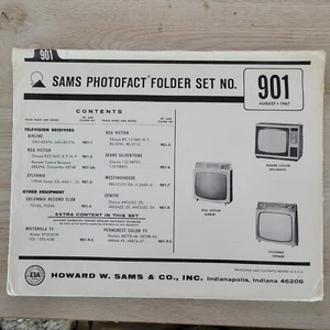 Vintage Sams Photofact Schematics. Airline, RCA, Sylvania  #901 August 1967 - Picture 1 of 6