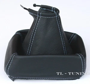 Schaltsack Schaltmanschette FADEN BLAU passend für OPEL CORSA B Bj. 93-02 Leder - Bild 1 von 1