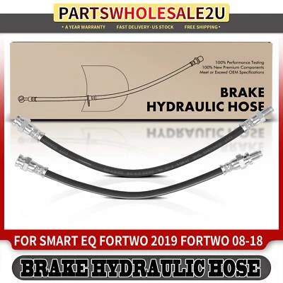 2pcs Rear L & R Brake Hydraulic Hose for Smart EQ fortwo 2019 Fortwo 2008-2018 - Image 1 of 4
