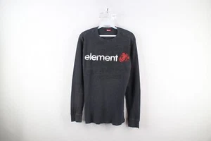 Vtg 90s Element Skateboards Mens S Faded Thermal Waffle Knit Long Sleeve T-Shirt - Picture 1 of 11