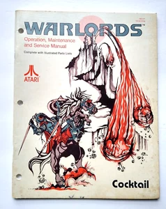 Warlords Cocktail Videogioco Arcade Manuale Operatori Servizio Originale 1981 1° - Foto 1 di 4