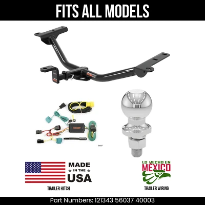 Enganche de remolque Dodge Journey 2009 cableado de 4 pines bola de 2" se adapta a todos los remolques Curt de 3,5 k Foto 1 de 4