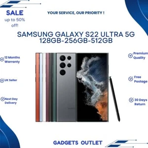 Samsung Galaxy S22 Ultra 128GB/256GB/512GB Dual Sim Unlocked - Picture 1 of 21