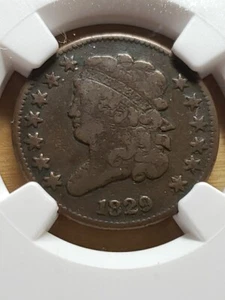 1829 Classic Head Half Cent CERTIFIED NGC Very Good 10.. BROWN C-1 - Picture 1 of 3