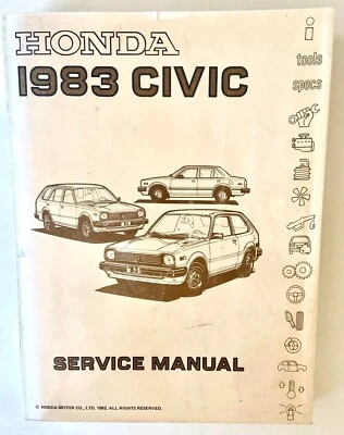 Honda Civic 1983 manual de servicio  Foto 1 de 2