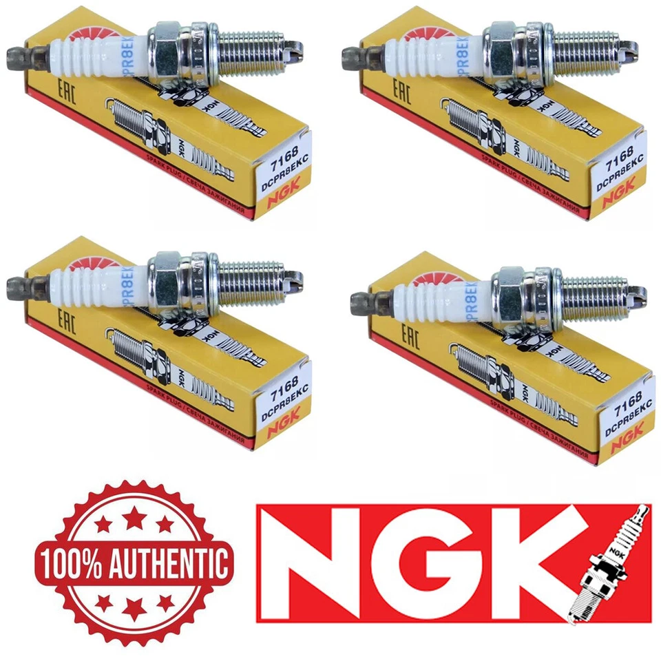 4 шт стандартных свечей зажигания NGK 7168 DCPR8EKC для 46531917 12 12 728 634 12 ГВт - Изображение 1 из 1