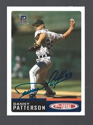 Cartão de beisebol autografado Danny Patterson Detroit Tigers 2002 Topps total 349 - Imagem 1 de 2