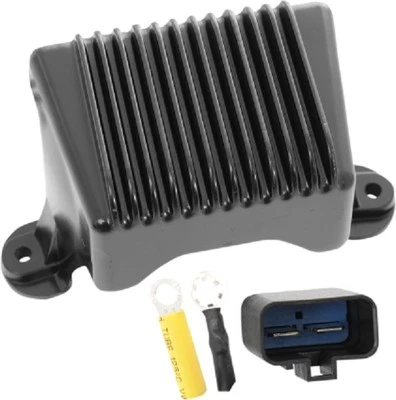 VOLTAGE REGULATOR BLACK HARLEY ROAD KING FLHR ROAD GLIDE FLTR 1997-2001 - Image 1 of 2