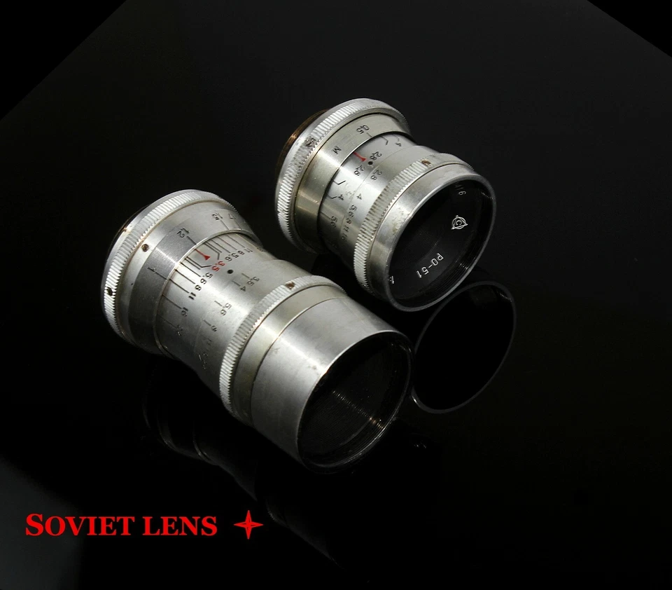 Soviet lens INDUSTAR-50 (3.5/50) RO -51 (2.8/20) for camara Kiev16C Mount M27 - Image 1 of 4