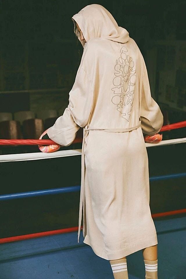 New Free People Movement X EVERLAST Satin Robe sz M - Image 1 of 4