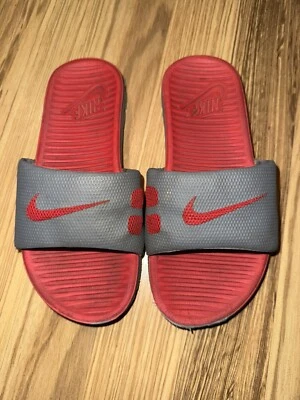 Sandalias sin cordones Nike Elite de baloncesto rojas grises para niños talla 1 año Foto 1 de 4