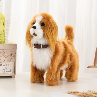 New Simulation Electric Pet Dog Voice Control Walking Nodding Music Touch Robot  - Image 1 of 4