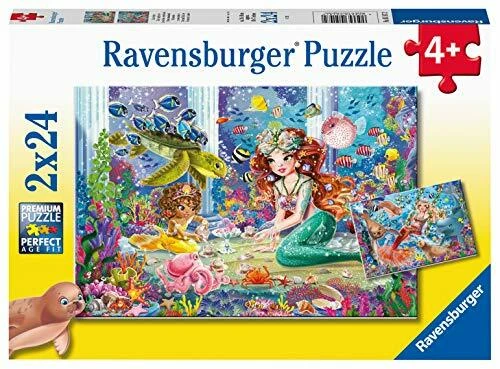 Ravensburger- Zauberhafte Meerjungfrauen Magiche Sirene 2 Puzzle da 24 Pezzi Cia - Immagine 1 di 1