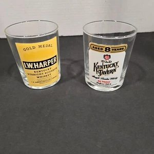 SET OF 2 - VARIETY OF SCOTCH WHISKY & BOURBON COCKTAIL GLASSES 3.75" TALL - Picture 1 of 3