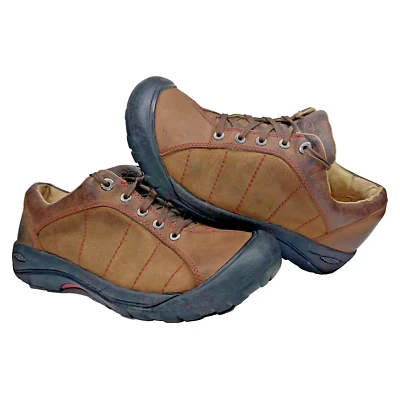 KEEN 1208 Women’s Size 9.5 M Mule Brown Leather with Red Stitching Casual Shoe - Image 1 of 4