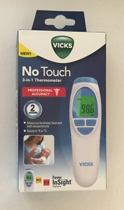 Vicks No-Touch Misure Fronte Cibo e Bagno 3 in 1 Termometro-LEGGI - Foto 1 di 4
