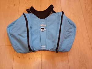 Lovelonglong Dog Coat Jumpsuit Waterproof Reflective Vest Blue Size M Unused - Picture 1 of 6