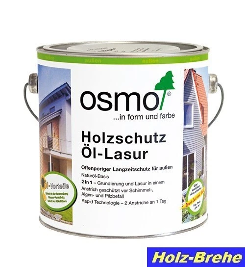 Osmo Holzschutz Öl-Lasur 907 Quarzgrau transp. 2,5 L Grundierung Lasur in einem - Bild 1 von 1