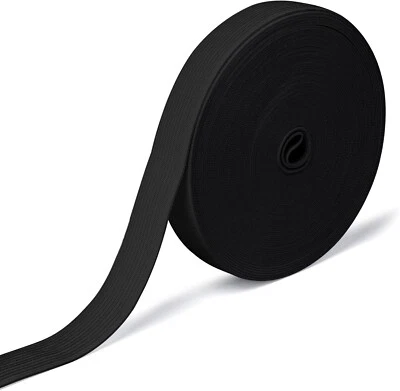 Elastic Band for Sewing, 3/4 Inch x 12 Yard High Elasticity Sewing Elastic Black