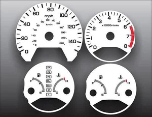 1998-2002 Honda Accord Sedan White Gauge Faces 98-02 - Picture 1 of 4