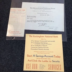 Rockingham National Bank Harrisonburg, Virginia Papers  - Picture 1 of 8