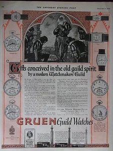 1924 Gruen Guild Watches 8 Models Shown Advertisement  - Bild 1 von 1