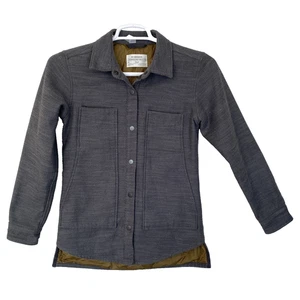 REI Cooperative Wallace Lake Shirt Jacket Sz XS Gray Snap Front Pockets Shacket - Picture 1 of 14