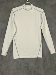 Under Armour Compression Shirt Youth Large White Long Sleeve Athleisure - Picture 1 of 10