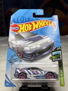 Acura Integra GSR 2020 Hot Wheels Custom 01 púrpura #97/250 HW desenfoque de velocidad #2/5  - Imagen 1 de 5