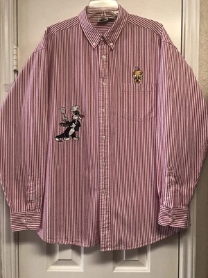 Camisa Looney Tunes XL Abotonada Vintage Años 90 Bordada Silvestre y Piolín Barbacoa Foto 1 de 4