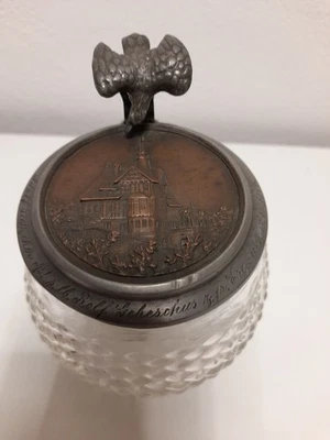 1908 Tübingen Saxonia Sachsenhaus Tübinger Igel Bierkrug Studentika - Bild 1 von 4