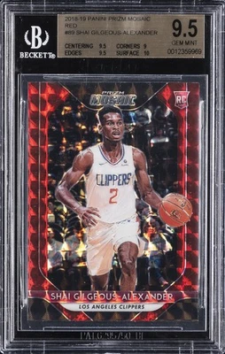 2018-19 PANINI PRIZM MOSAIC RED #89 SHAI GILGEOUS-ALEXANDER BGS 9.5 - Image 1 of 2