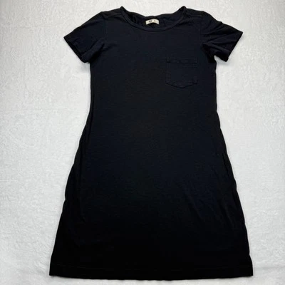 American Giant T-Shirt Dress Pocket Front Casual Comfy Black Size S - Image 1 of 4
