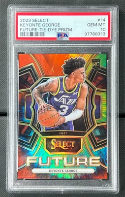 2023 Panini Select Keyonte George FUTURE Tie Dye Rookie /25 PSA 10 #14 Jazz SP - Image 1 of 3
