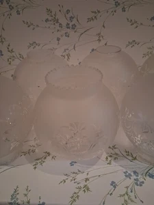 Etched Glass Globe Pie Crust Replacement Shade Sold Separately 47mm - Picture 1 of 8