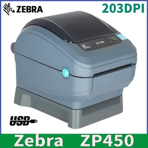 Zebra ZP450 203DPI USB Desktop Direct Thermal Barcode Label Printer For Shipping - Afbeelding 1 van 9