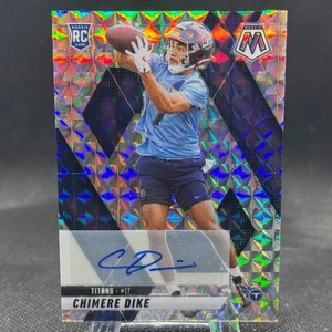 Chimere Dike 2025 Panini Mosaic Football Silver Mosaic Auto Titans #356 - Bild 1 von 2