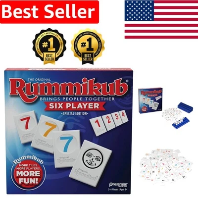 Rummikub Six Player Edition - Classic Rummy Tile Game for Family Fun - Image 1 of 4