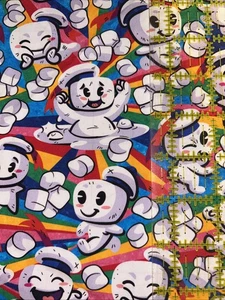 "Silly Marshmallow Hombres #41 Inspirado Vaso Corte Tela Algodón Tejido 8x14""" - Imagen 1 de 3