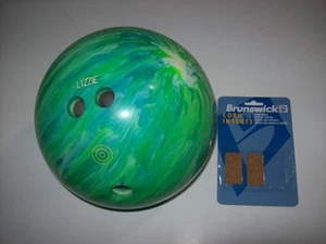 Bola de boliche vintage Ebonite MAXIM, REMOLINO VERDE AZUL BLANCO, 11 libras - Imagen 1 de 24