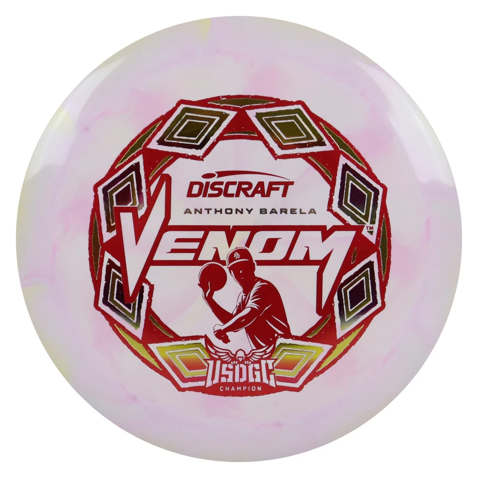 Discraft Disc Golf Anthony Barela USDGC ESP Swirl Venom Pop Top - Image 1 of 1